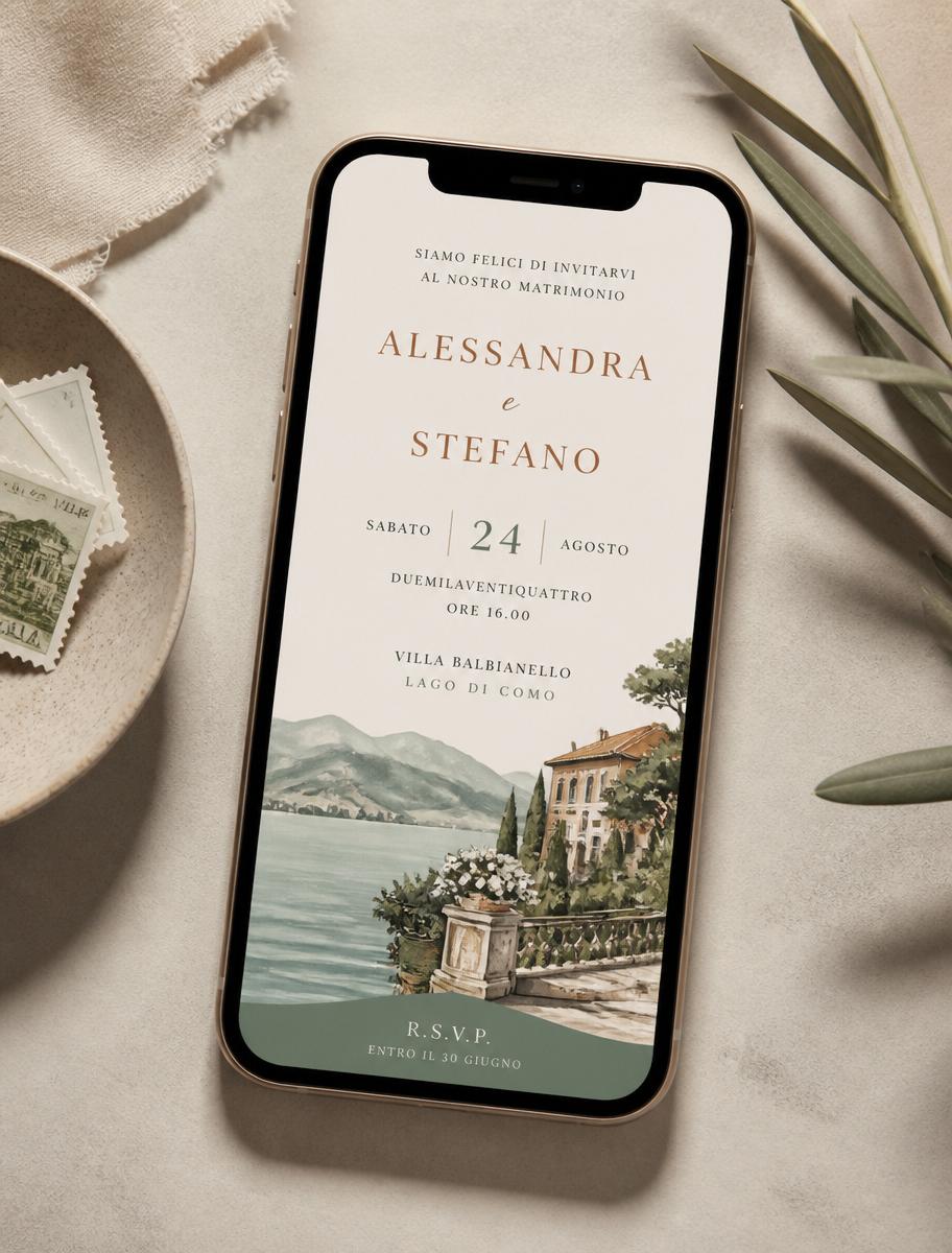 Lago di Como invitation template